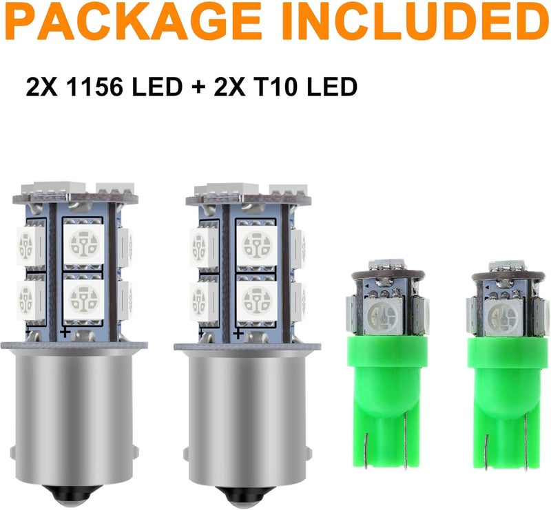 GLOFE 3Pcs Green Interior Map Dome Light LED Bulbs Compatible with 1987-1996 Ford F-150 F-250 Bronco - Image 3